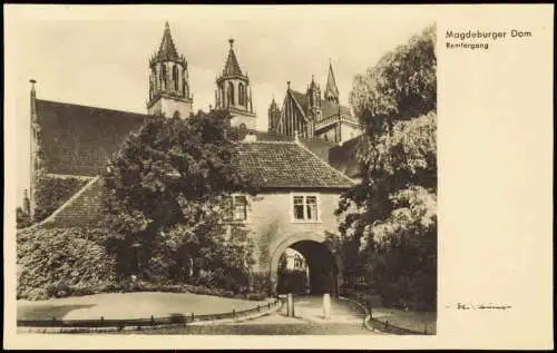 Ansichtskarte Altstadt-Magdeburg Magdeburger Dom Remtergang 1967