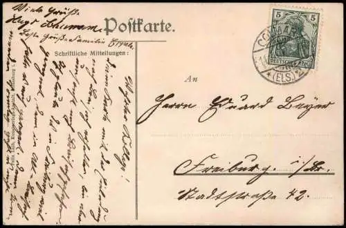 CPA Kolmar Colmar Rufacherstrasse Rue de Roufach. 1907