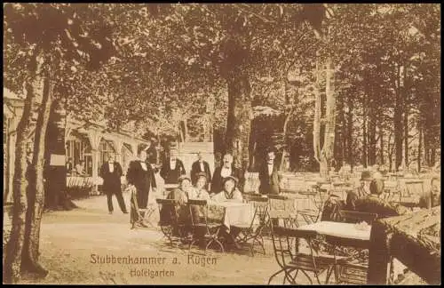 Ansichtskarte Stubbenkammer-Sassnitz Rügen Hotelgarten 1925