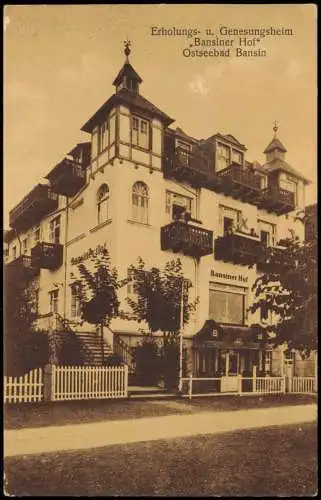 Bansin-Heringsdorf Usedom Erholungs- u. Genesungsheim Bansiner Hof 1927