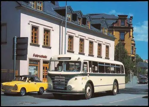 Ansichtskarte Oelsnitz (Vogtland) Trabant Trabi Omnibus um FA 2001