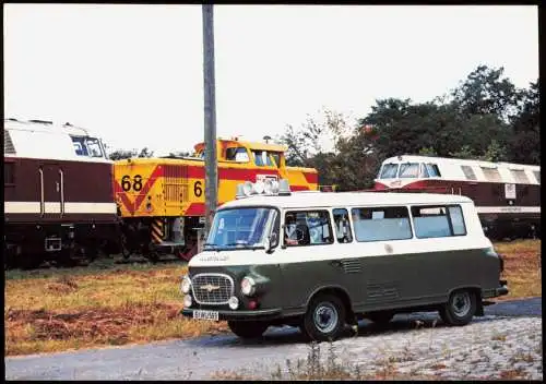 Ansichtskarte Müncheberg Barkas B 1000 Eisenbahn Auto 2004