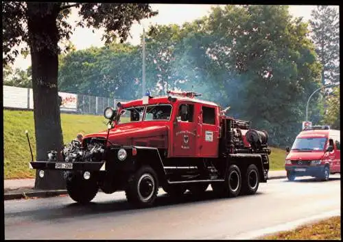 Ansichtskarte Müncheberg IFA G 5 Tanklöschfahrzeug Feuerwehr 2004