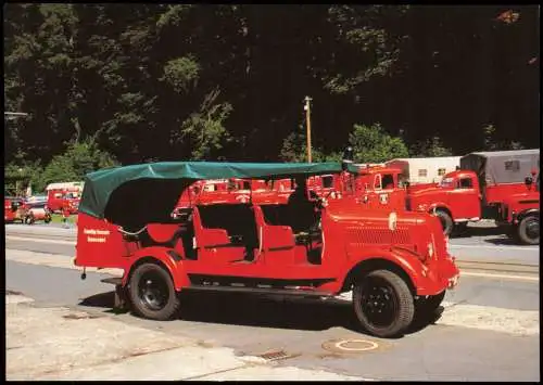 Ansichtskarte  IFA Phänomen Granit 27 Einsatzwagen Feuerwehr Cunersdorf 2005