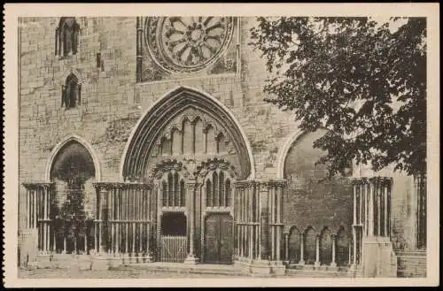 Ansichtskarte Halberstadt Dom, Hauptportal 1920