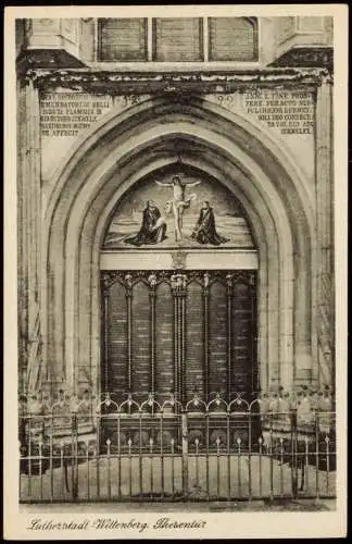 Ansichtskarte Lutherstadt Wittenberg Thesentür 1920