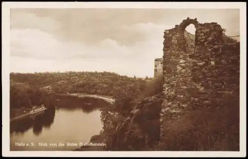 Giebichenstein-Halle (Saale) Saale Blick von der Ruine Giebichenstein 1930