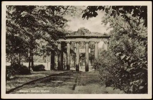 Ansichtskarte Dessau-Dessau-Roßlau Dessau Sieben Säulen zur DDR-Zeit 1956