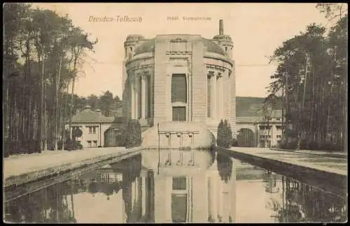 Ansichtskarte Tolkewitz-Dresden Crematorium Städt. Krematorium 1919