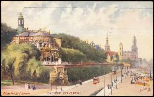 Ansichtskarte Dresden Belvedere - Künstlerkarte 1912