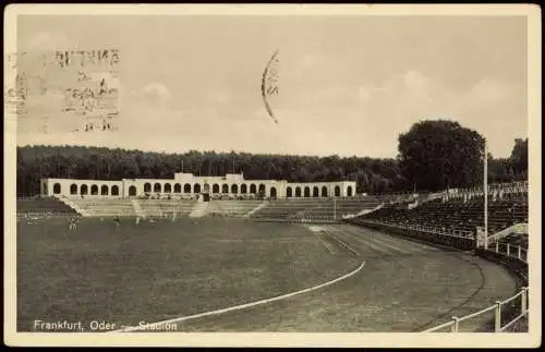 Postcard Słubice Frankfurt(Oder): Dammvorstadt/Gartenstadt Stadion 1939