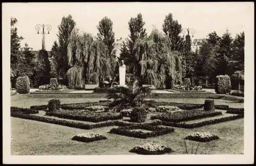 Postcard Bad Podiebrad Poděbrady Lázeňský park 1934