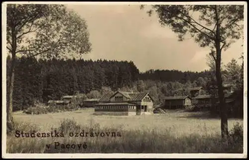 Postcard Patzau Pacov Studenstká ozdravovna 1935  Pelhřimov  Pilgrams