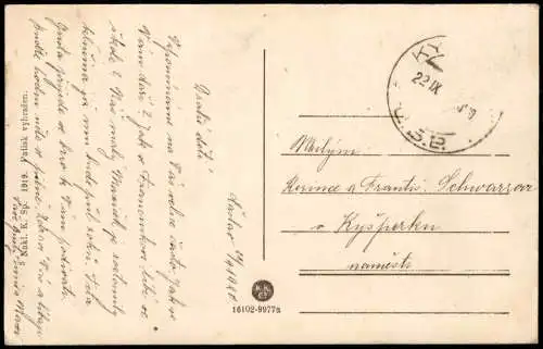 Postcard Tschaslau Čáslav Stadtpartie Fabrik 1920