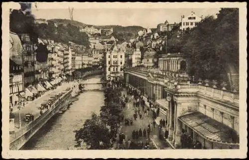 Postcard Karlsbad Karlovy Vary Mühlbrunnkolonnade 1944