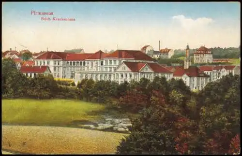 Ansichtskarte Pirmasens Städt. Krankenhaus 1930