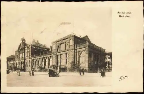 Ansichtskarte Pirmasens Bahnhof 1938