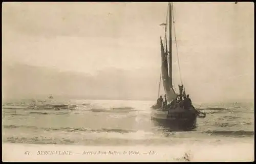 CPA Berck Arrivée d'un Bateau de Pêche. 1913  Pas de Calais