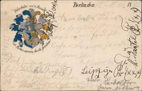 Berlin Burschenschaften Studentenverbindungen Heraldik Vandalia seis Panier 1898