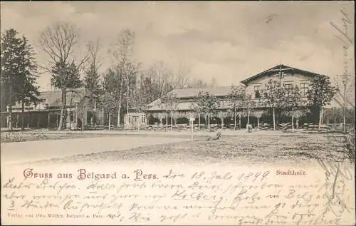 Belgard an der Persante Białogard Restaurant Stadtholz Pommern 1899