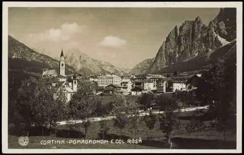 Cartoline Cortina d´Ampezzo CORTINA-POMAGAGNON E COL ROSA 1930