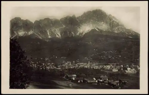 Cortina d´Ampezzo Orts- und Berg-Panorama Monte Cristallo e passo Tre Croci 1930