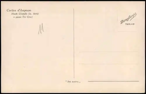 Cortina d´Ampezzo Orts- und Berg-Panorama Monte Cristallo e passo Tre Croci 1930