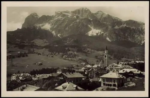 Cortina d´Ampezzo Panorama-Ansicht mit Berg-Ansicht Le Tofane (m. 3243) 1930