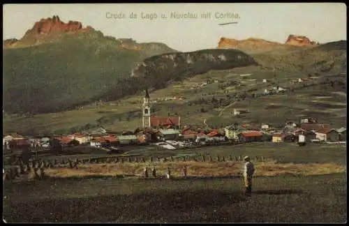 Cortina d´Ampezzo Panorama Croda da Lago u. Nuvolau mit Cortina 1913/1906