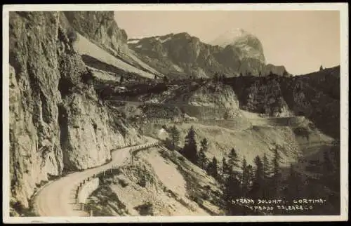 Cortina d´Ampezzo Umland-Ansicht STRADA DOLOMITI CORTINA PASSO FALZARECO 1930