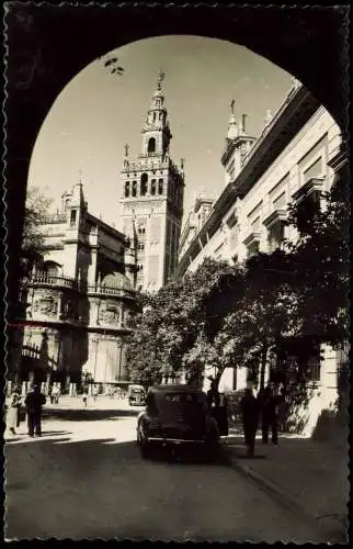 Postales Sevilla Ortsansicht Straßen-Ansicht La Giralda 1950