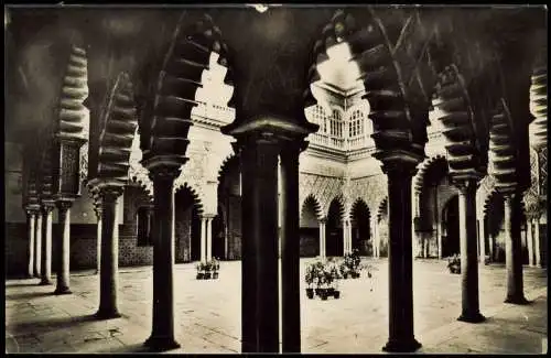 Postales Sevilla El Alcázar Patio de las Doncellas 1950