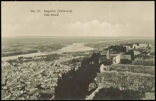 Valencia València Umland-Ansicht Vista General Sagunto (Valencia) 1910