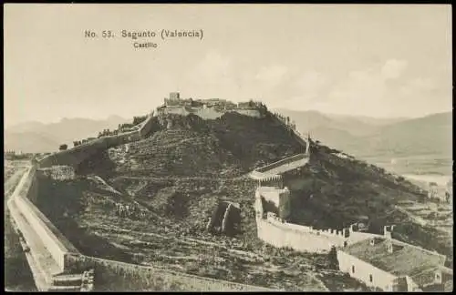 Valencia València Umland-Ansicht Sagunto (Valencia) Castillo 1910