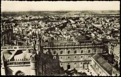 Postales Sevilla Panorama-Ansicht Vista parcial 1950