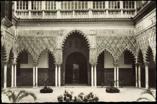 Postales Sevilla Real Alcazar - Patio de las Doncellas 1950