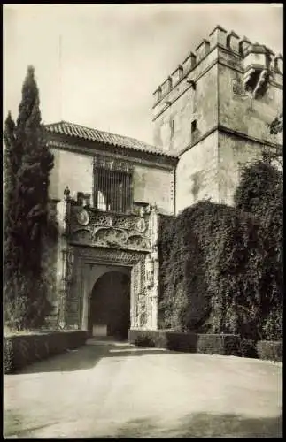 Postales Sevilla Alcázar Puerta de Marchena 1960