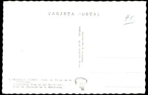 Postales Sevilla Arena Plaza de Toros Bull-fighting Ring 1960