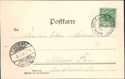 Postcard Belgard an der Persante Białogard Lindenstrasse 1899