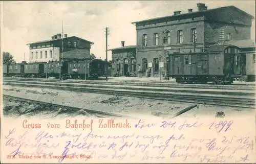 Zollbrück Pommern Korzybie Bahnhof b. Stolp Slupsk Hammermühle 1899  Pommern