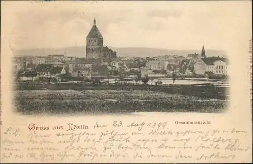 Postcard Köslin Koszalin Totale 1899  Pommern