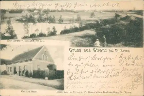 Postcard Stranz Pommern Strączno Restaurant Totale 1899 b. Wałcz Deutsch Krone