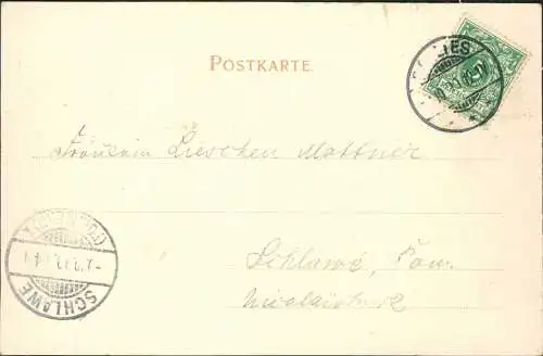 Postcard Deutsch Krone Klotzow u. Buchwalde 1899  Pommern