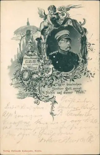 Ansichtskarte  Otto von Bismarck Engel Künstlerkarte 1899  gel. Köslin