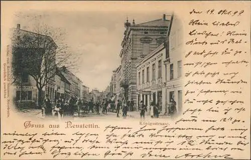 Postcard Neustettin Szczecinek Königsstrasse 1899