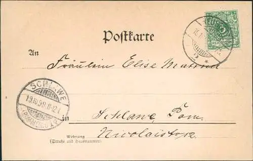 Postcard Neustettin Szczecinek Königsstrasse 1899