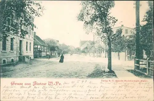 Postcard Flatow (Grenzmark) Złotów Straße 1899  Großpolen Grenzmark