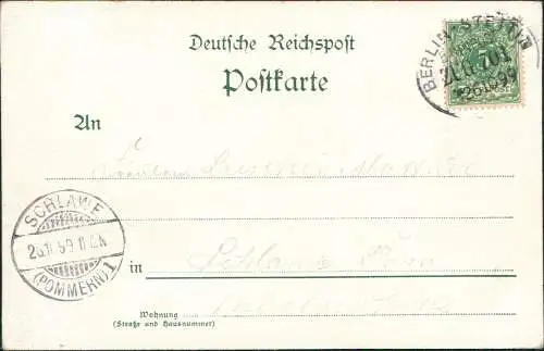 Ansichtskarte Litho AK Berlin Burschenschaft Studenten Landw. Hochschule 1899