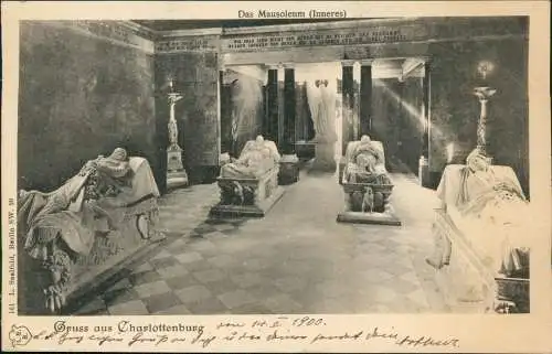 Ansichtskarte Charlottenburg-Berlin Das Mausoleum - Inneres 1900