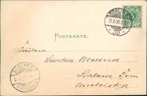 Ansichtskarte  Liebe Liebespaare - Love Frau Trompeter v. Säckingen. 1900